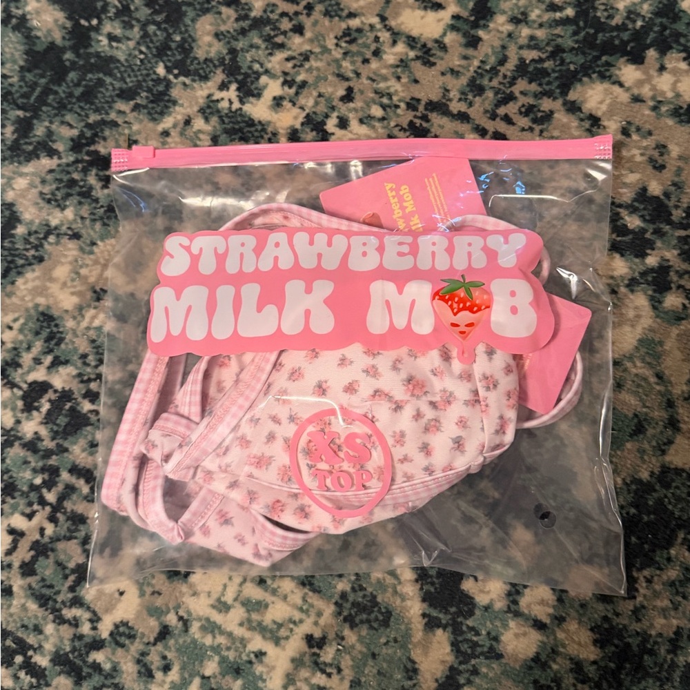 Strawberry Milk Mob Pink Floral Top